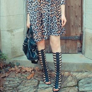 Black gladiator heels